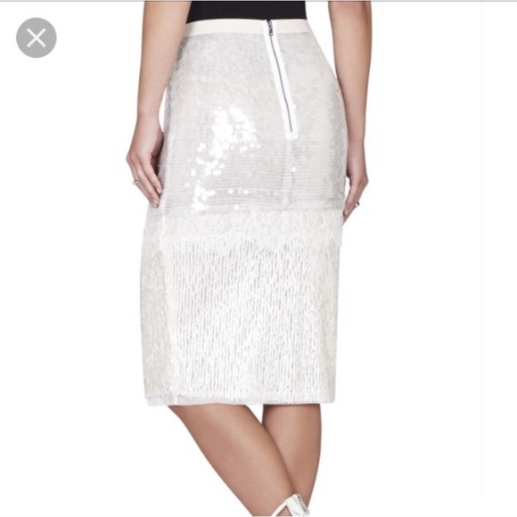 BCBGMAXAZRIA Cristal Mixed Sequin Pencil Skirt - Picture 3 of 16